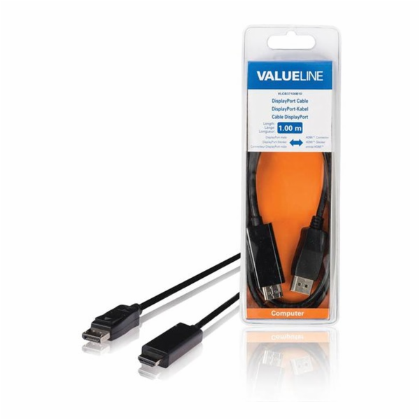 VALUELINE&nbsp;VLCB37100B10&nbsp;Dis.Port-HDMI,&nbsp;1m
