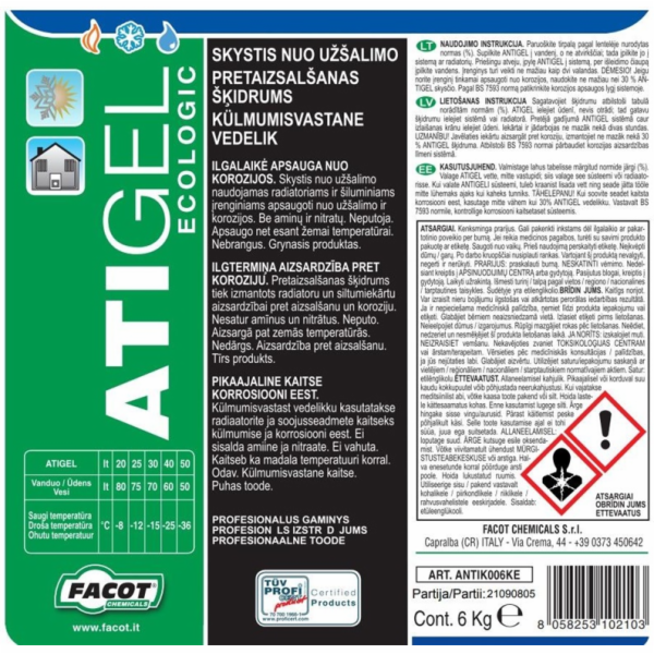 Nemrznoucí kapalina, Facot ANTIK006KE, 6l