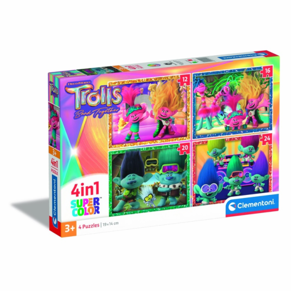 Delione Clementoni TROLLS 4IN1 21527, 19 cm x 14 cm