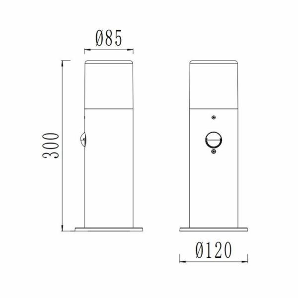 Lampa Domoletti ORTE 14216-H-PIR, 40W, E27, IP44, černá