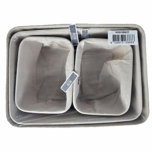 Sada úložných košíků 4 ks bílá KO-HX9100621