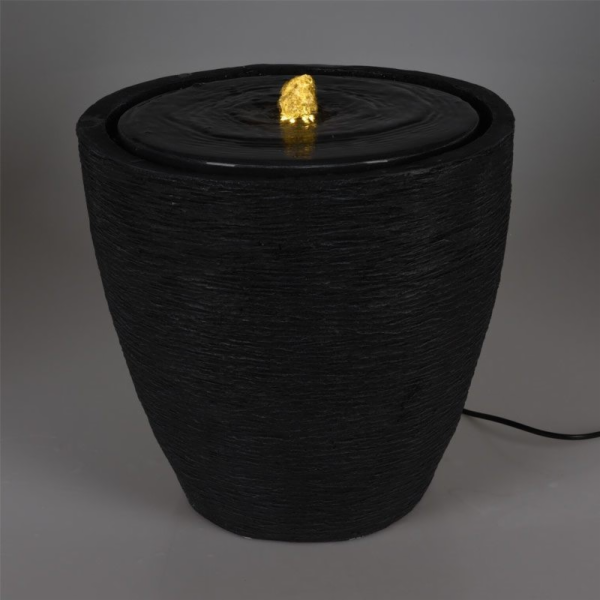 Fontána pokojová s LED osvětlením 35 cm Modern černá KO-7...