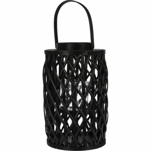 Lucerna na svíčku 40 cm černá vrba KO-438900090