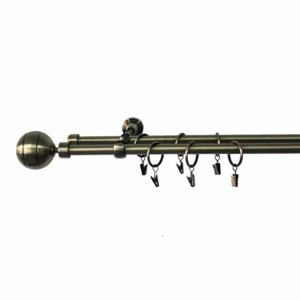 Dvojitá garnýžová souprava Domoletti, 240 cm, O 19 mm