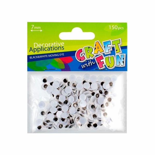 Craft with Fun Dekorativní ornament oči 7 mm 150 kusů