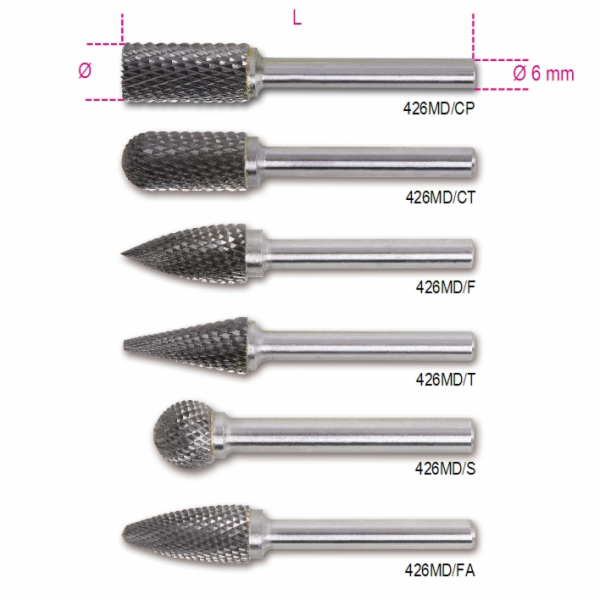 Beta Tools Karbidový rotační pilník 8mm (426MD/CT8)