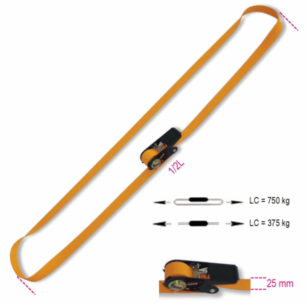Beta Tools Vázací pás s ráčnovým napínákem uzavřený LC 75...