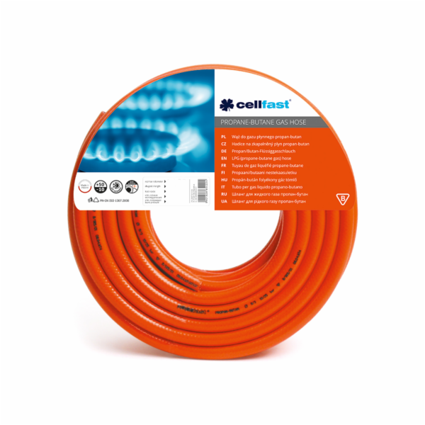 Cellfast propan-butanová plynová hadice 9mm x 50m (20-002)