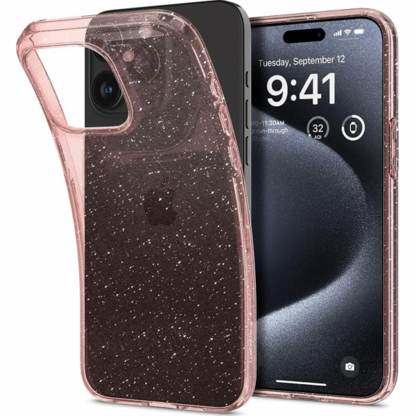 Spigen Liquid Crystal Glitter, rose quartz - iPhone 15 Pro