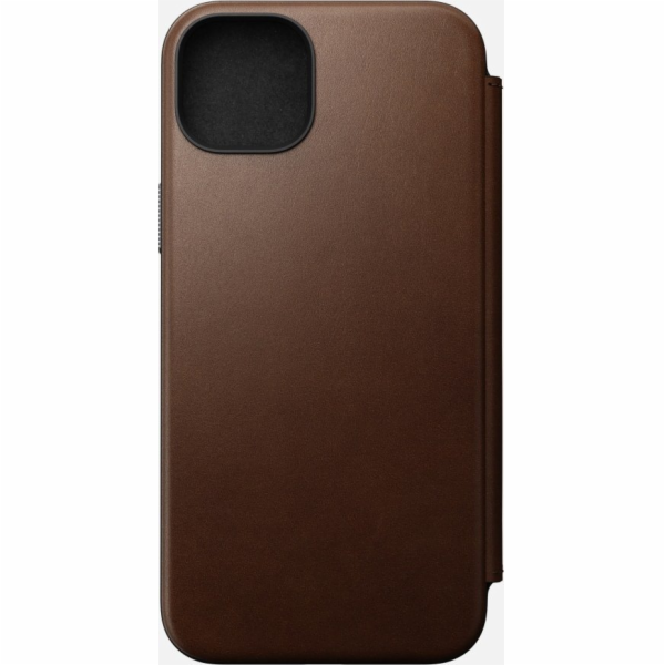 Nomad Nomad Modern Leather Folio, hnědá - iPhone 15 Plus