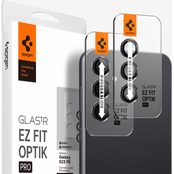 Spigen Glass tR EZ Fit Optik Pro Black 2 Pack - Samsung G...