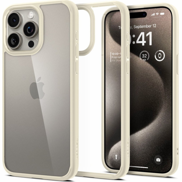 Spigen Ultra Hybrid, němá béžová - iPhone 15 Pro Max
