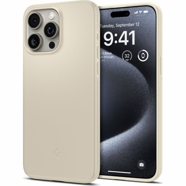 Spigen Thin Fit, němá béžová - iPhone 15 Pro