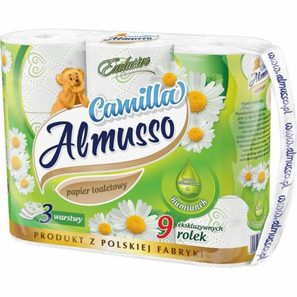 Toaletní papír Almusso Camilla 3vrstvý, 9 ks.