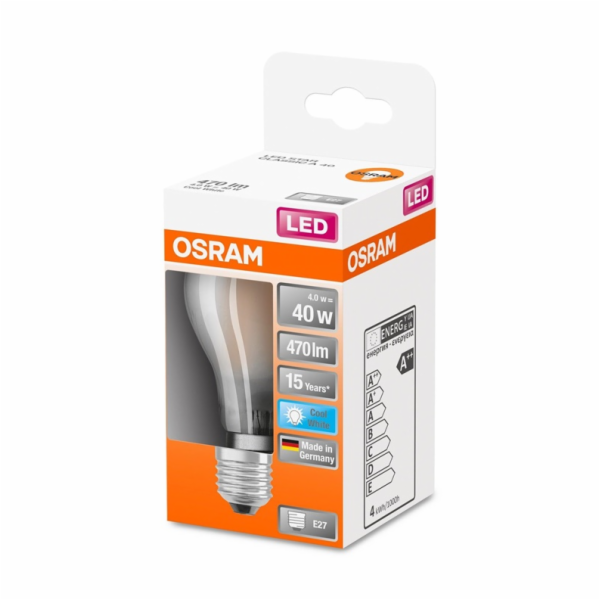 LED žárovka OSRAM, A60, E27, 4 W, 470 lm, 4000 K