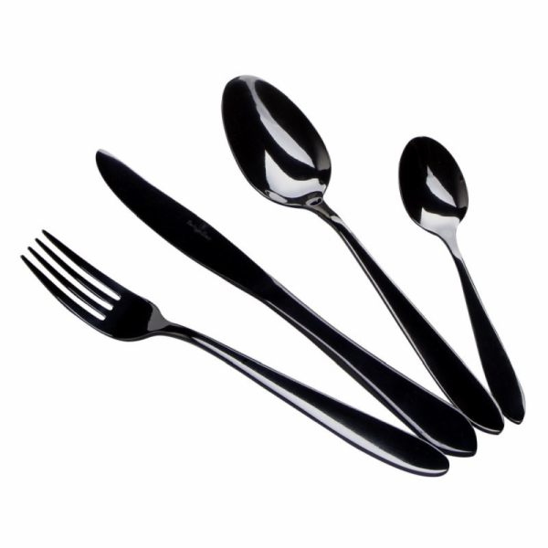 Sada příborů 24 ks Matte Black Collection BH-3077