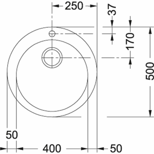 Pračka Single 114.0176.569 tectonite 50x50x20cm