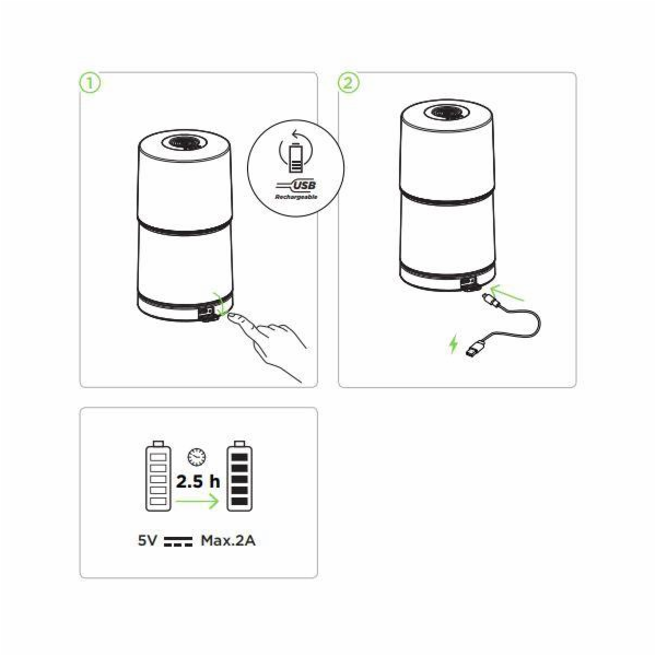 SVĚTELNÝ STŮL IKR MESH 2,3W 300LM RGBW IP44