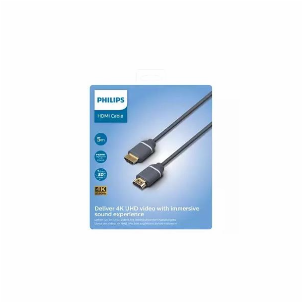 Kabel PHILIPS HDMI M, HDMI M, 5m, šedý SWV5650G/00