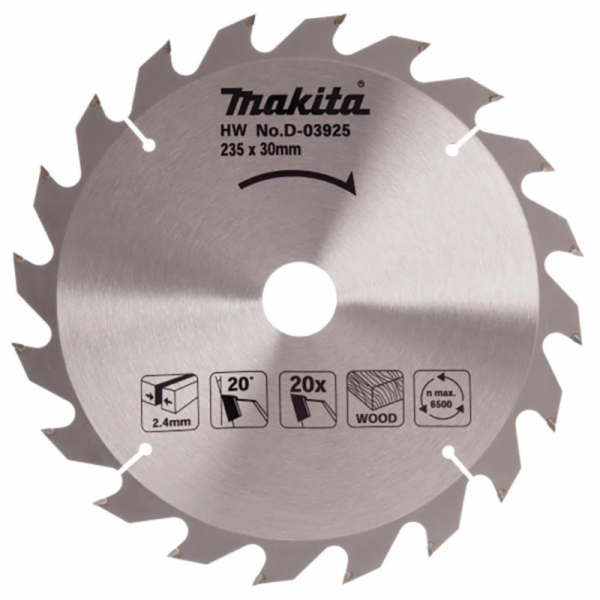 Kotouč na řezání dřeva Makita D-03925 235 X 2,4 X 30 mm