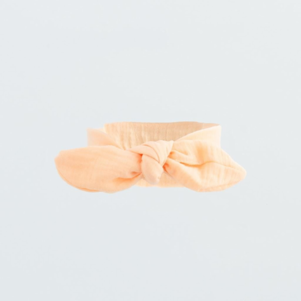 Kojenecká mušelínová čelenka New Baby Leny peach Vel.74 (...