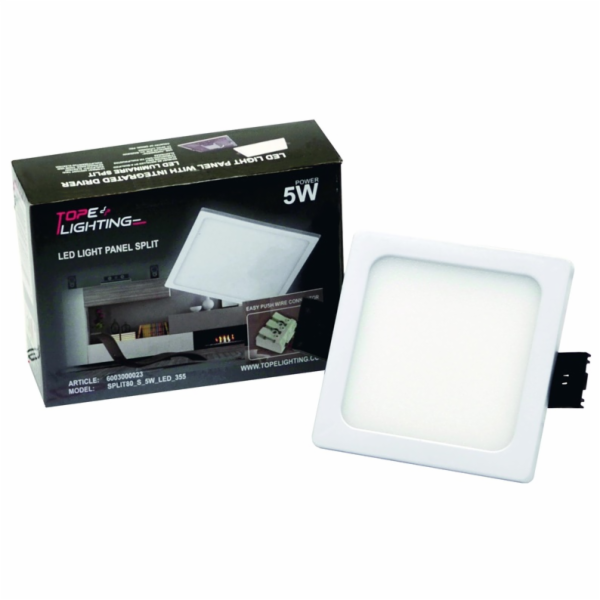 Vestavné svítidlo Tope Split, 5W, 4000°K, LED, bílá