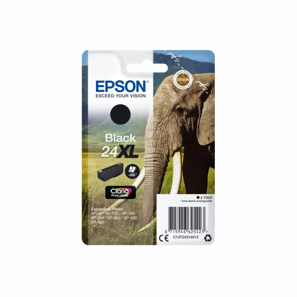 Epson Singlepack Black 24XL Claria Photo HD Ink
