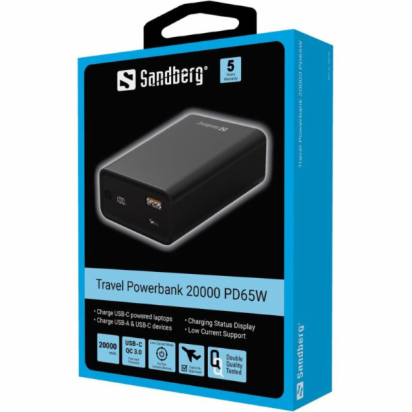 Sandberg 420-95 Travel Powerbank 20000 PD65W