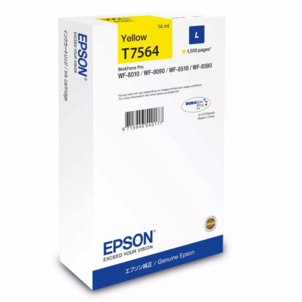 Epson Ink/T7564 DURABrite Pro 14ml YL, C13T75644N