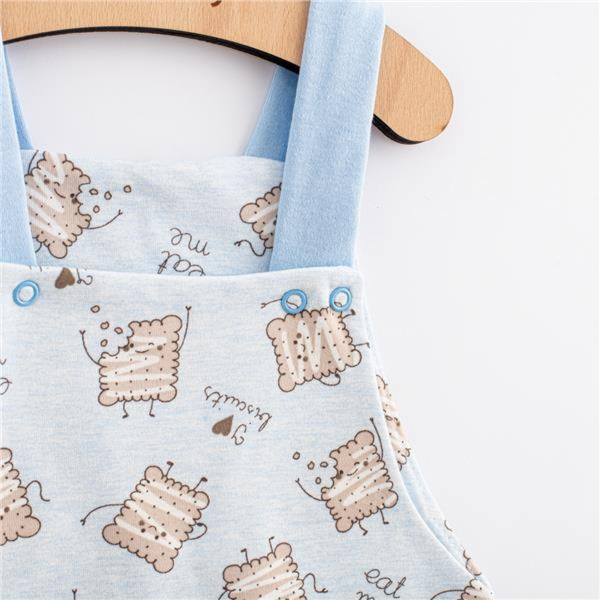 Dětské bavlněné lacláčky New Baby Biscuits modrá Vel.56 (...