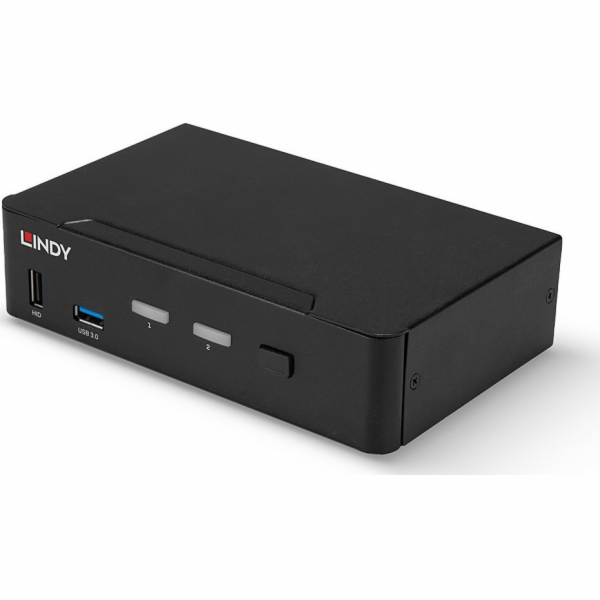 Lindy 2portový KVM přepínač, DisplayPort 1.4, USB 3.0 a z...