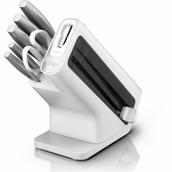 NINJA StaySharp white Knife Block with Sharpener