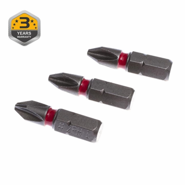 Šroubovací bity Forte Tools PH2, 25 mm, 3 ks