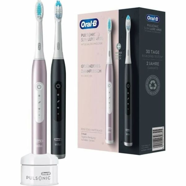 Oral-B Pulsonic Slim Luxe 4900 Dva sonické zubní kartáčky...