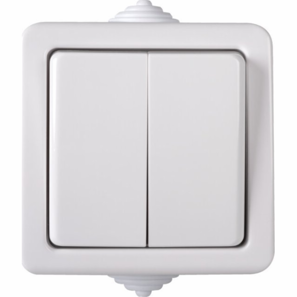 Kanlux TEKNO Svícnový spínač 250V bílý IP54 33495