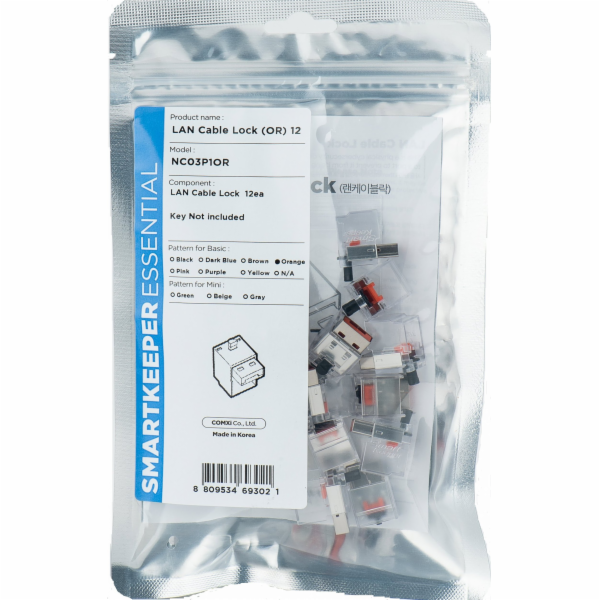 Smartkeper Smartkeper Basic LAN Cable Lock 12 - 12x Zásle...