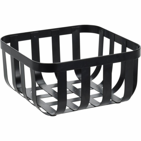 Košík na ovoce čtvercový 20x20 cm kov black