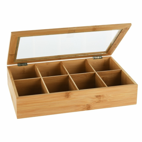 Krabička na čaj dřevěná 8 přihrádek KO-784610480