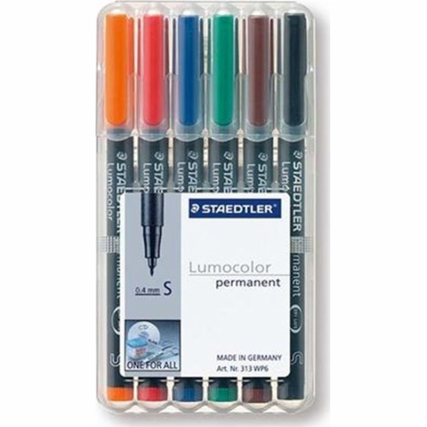 STAEDTLER fóliové pero Lumocolor S perm 6 kusů