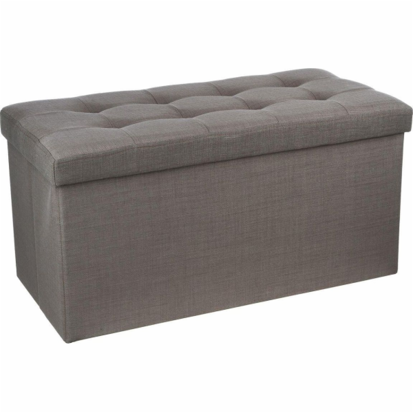 Pouf Atmosphera 140091B, šedý, 76 cm x 38 cm x 38 cm