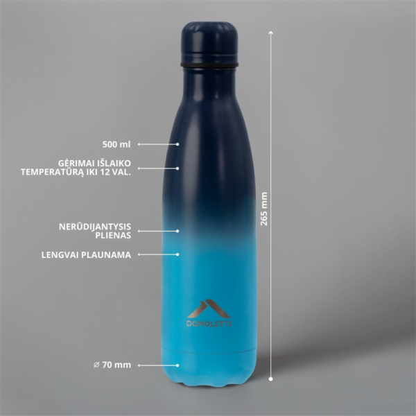 Termo napáječka Domoletti, modrá, 0,5l