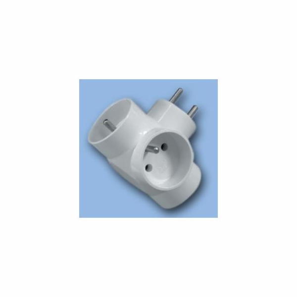 OEM Instalační rozdvojka 3x10A, bílá (white)