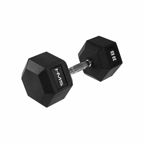 Pogumovaná činka HMS Hex Pro 1 x 30 kg