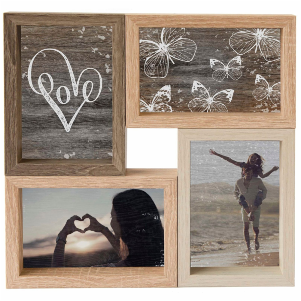 Nielsen Collage Mixed Colours 4 4x10x15 Wood Gal. bunt 89...