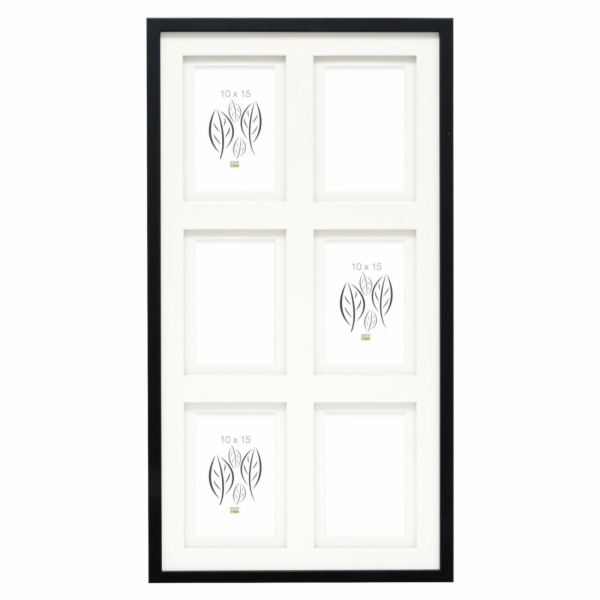 Deknudt S65KK2 black 6x10x15 Wood Gallery double Passepar...