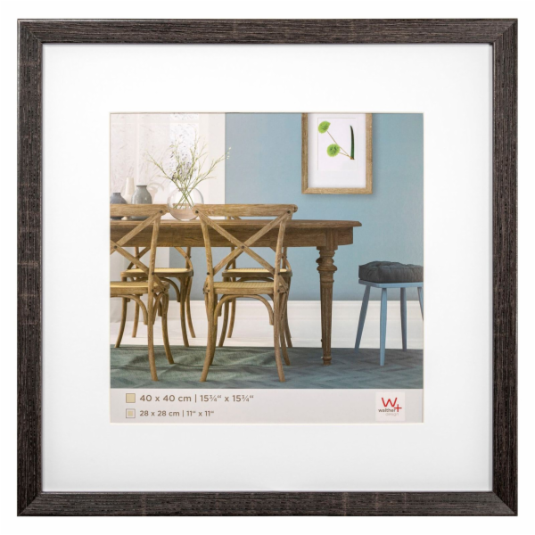 Walther Fiorito dark grey 40x40 Wood incl. Passepartout E...