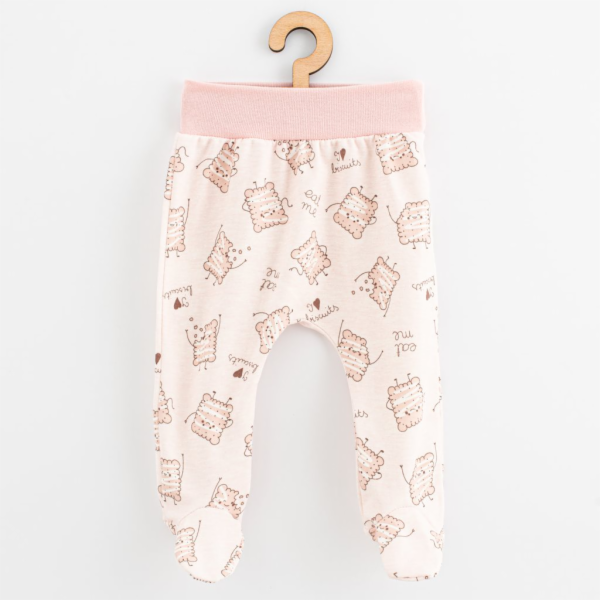 Kojenecké bavlněné polodupačky New Baby Biscuits růžová V...