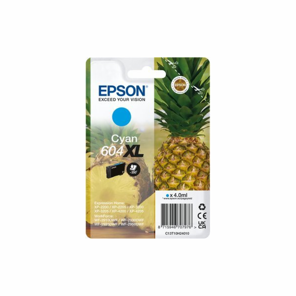 Epson Tintenpatrone cyan 604 XL                    T 10H2