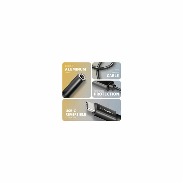 AXAGON ADA-HC, USB-C na 3.5mm jack - Hi-Res DAC audio ada...