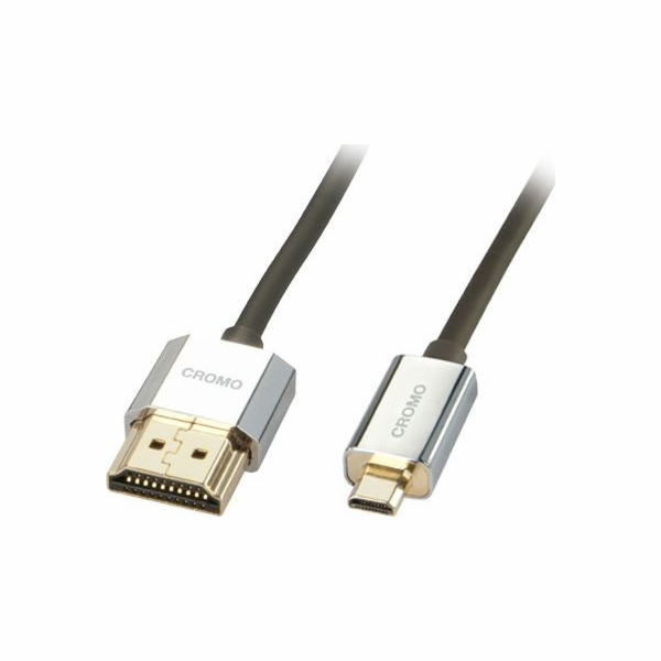 Lindy HDMI Micro - HDMI kabel 2m stříbrný (41682)